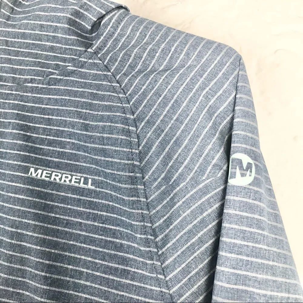Merrell Blue Pinstriped Performance Zip Up Jacket - Picture 5 of 7